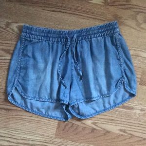 Flowy beach style “jean” shorts